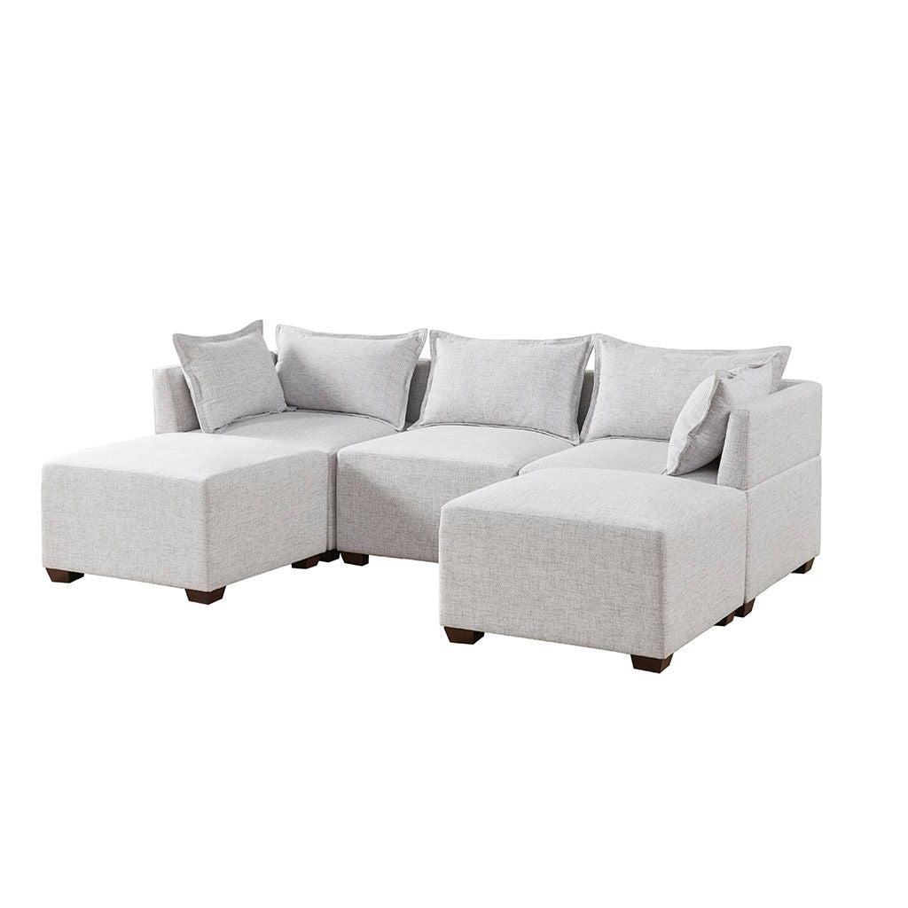 Molly - Modular Ottoman - Silver Gray