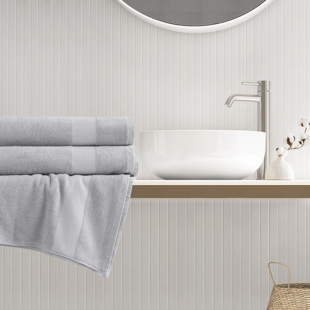Premium Turkish Cotton 500GSM Plush 2 Piece XL Towel Set - Light Gray