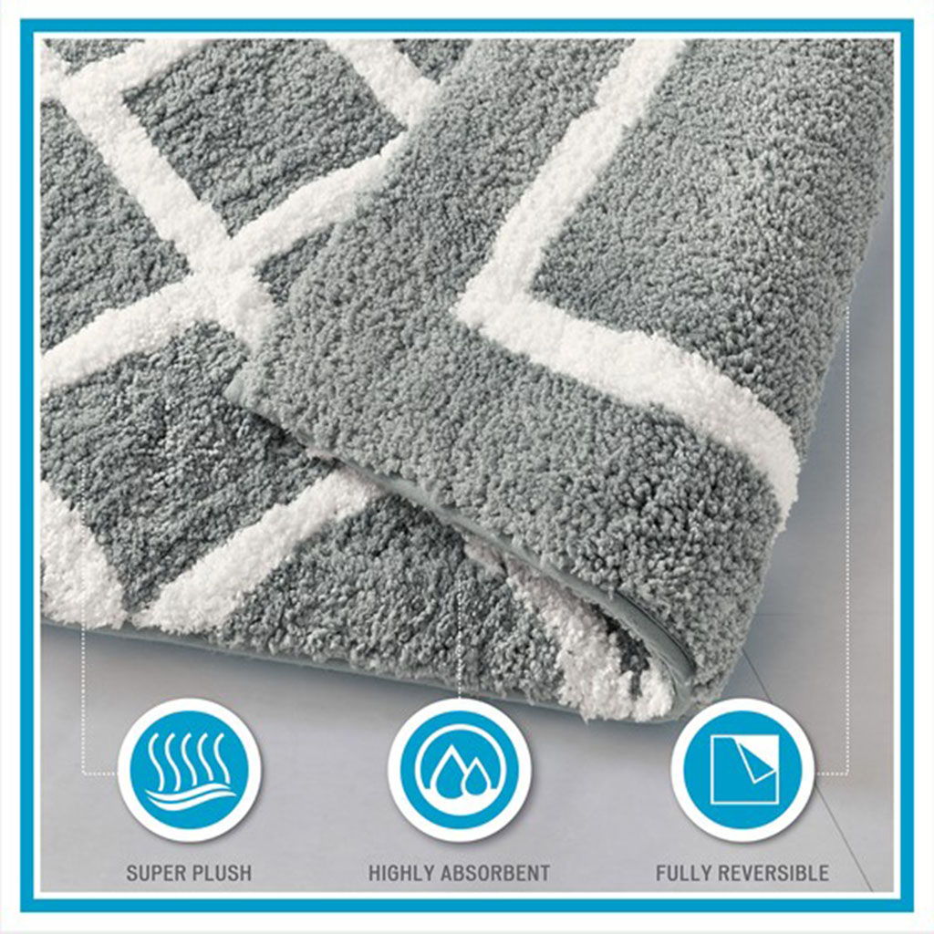 Bittman - 24" x 60" Reversible Bath Rug - Aqua