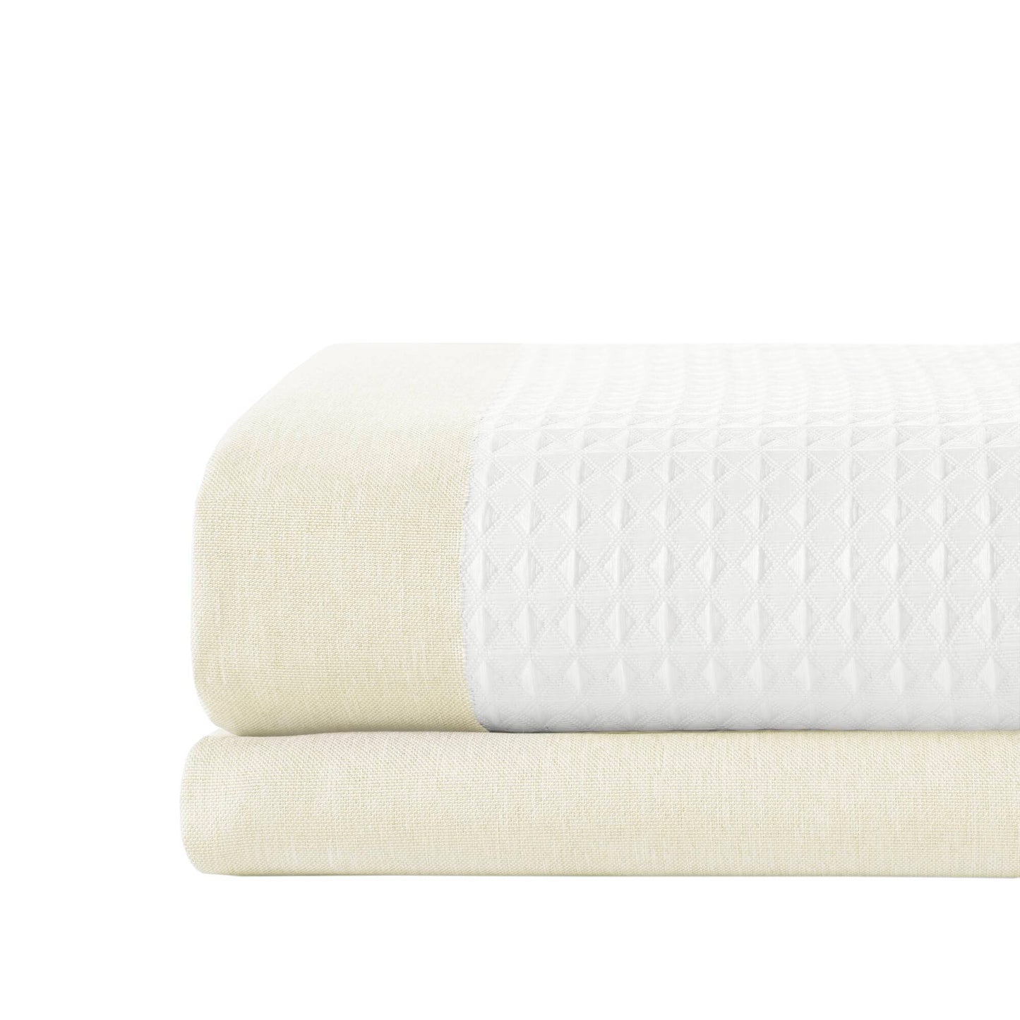 Spa Waffle - 72" x 84" Shower Curtain With 3M Treatment - Cream