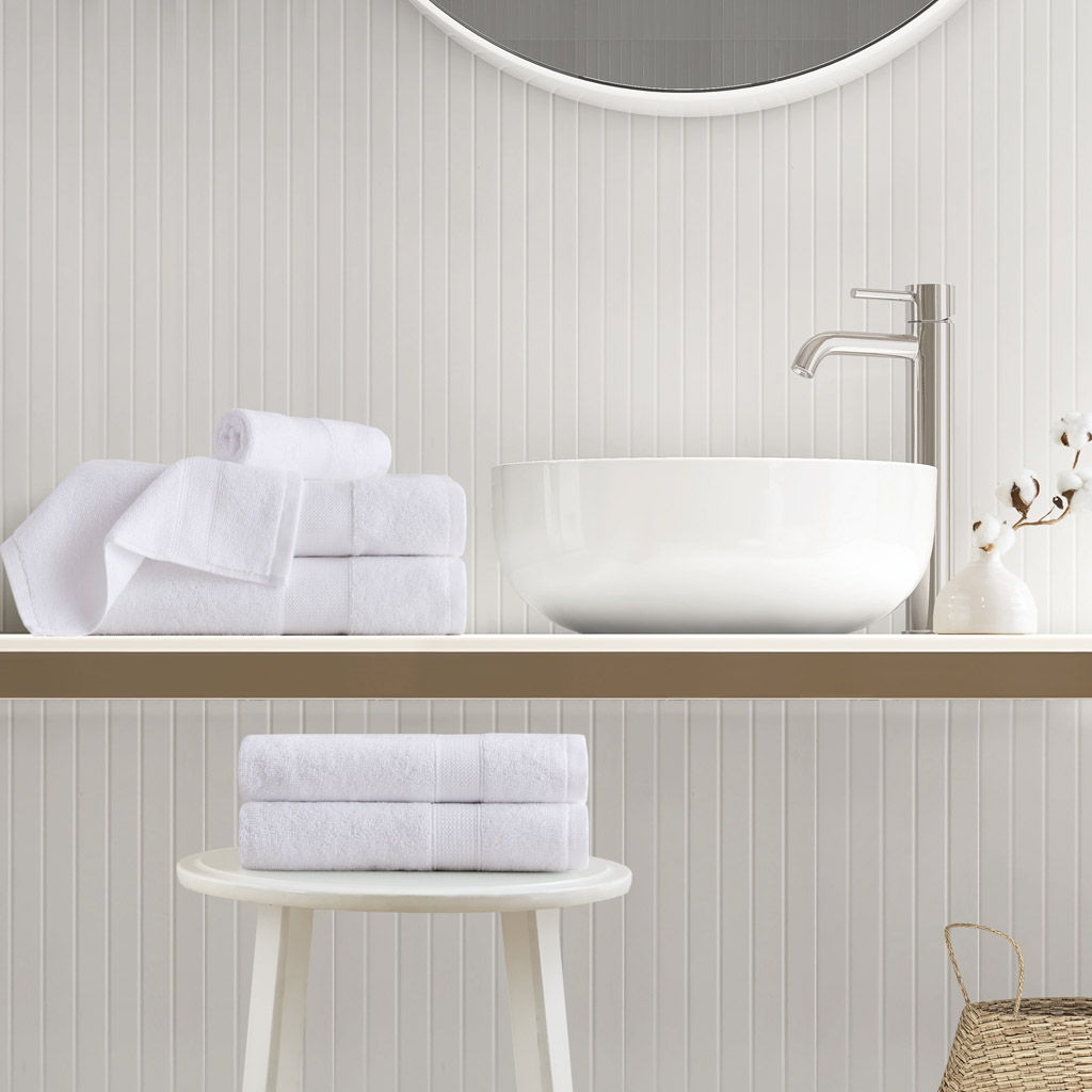 Premium Turkish Cotton 500GSM Plush Towel Set - White