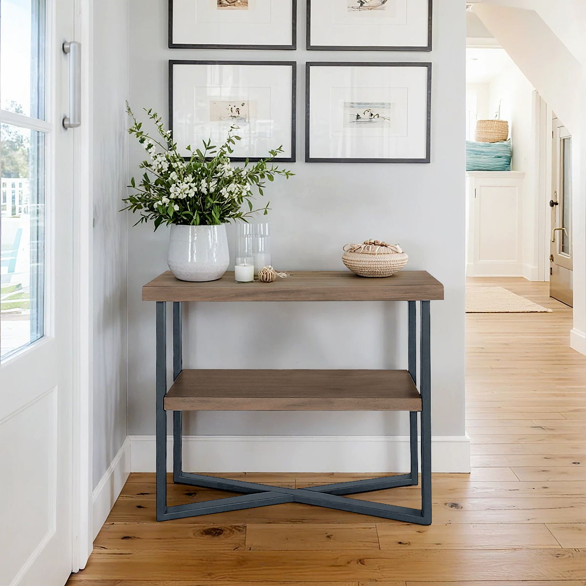 Reagan - End Table - Wheat / Slate