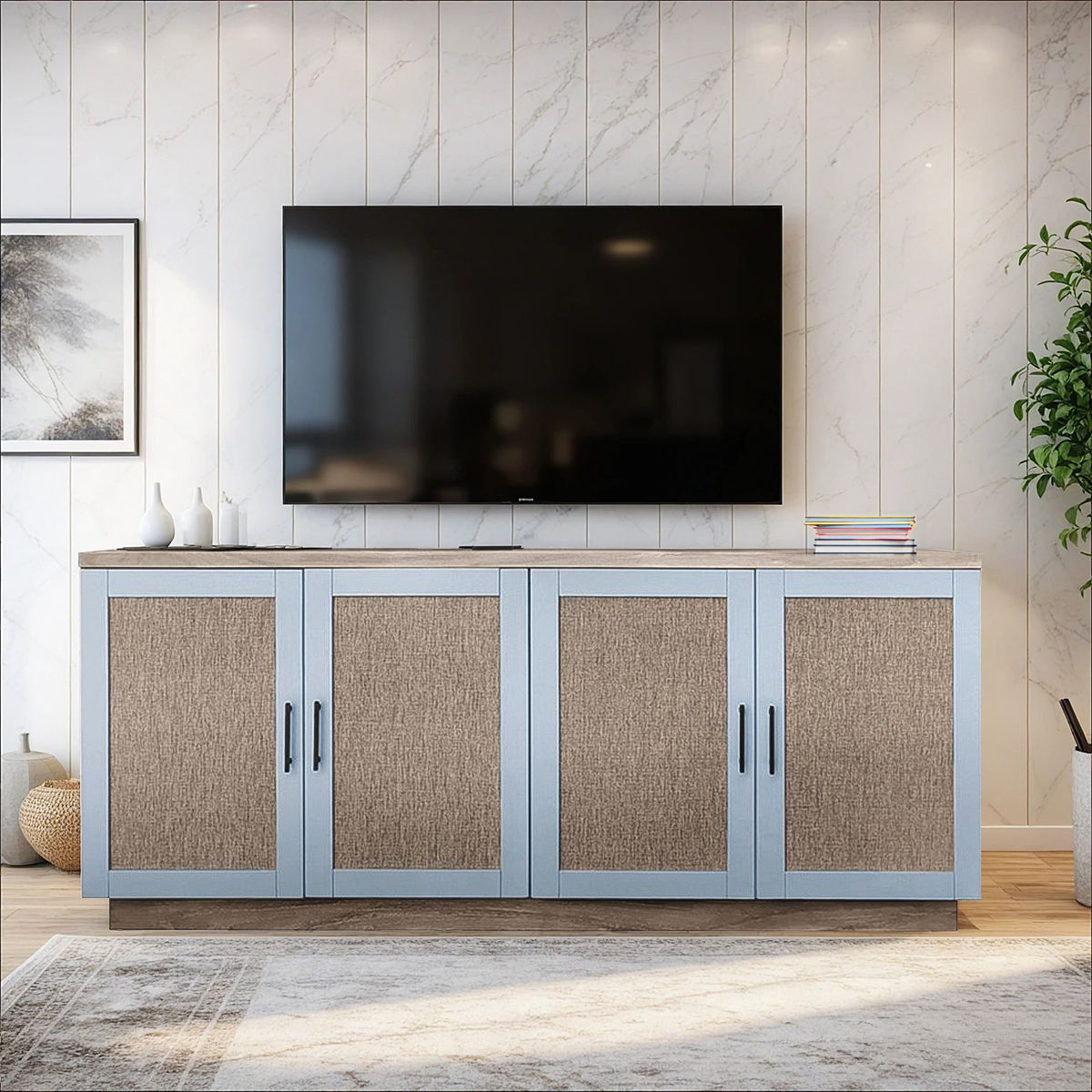 Mattie - Accent Cabinet - Wheat / Gray