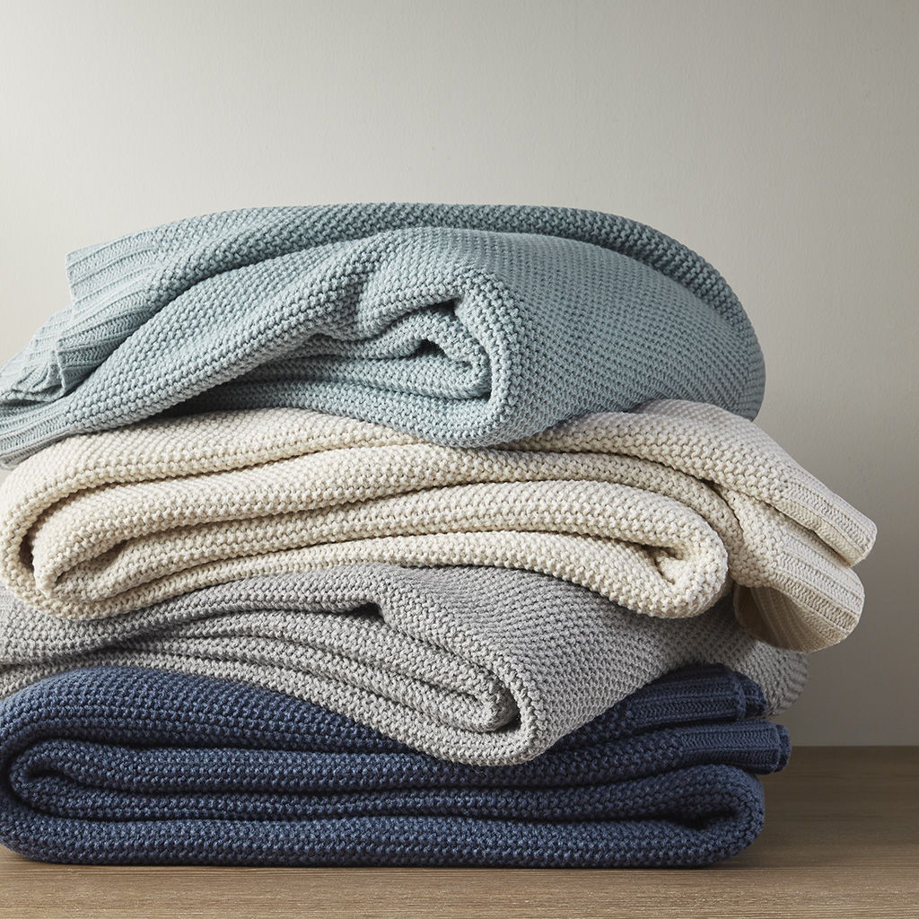 Bree Knit Blanket - Gray