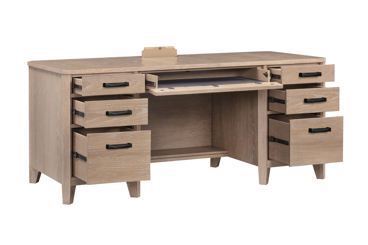 Breckenridge - 68" Executive Desk - Medium Brown