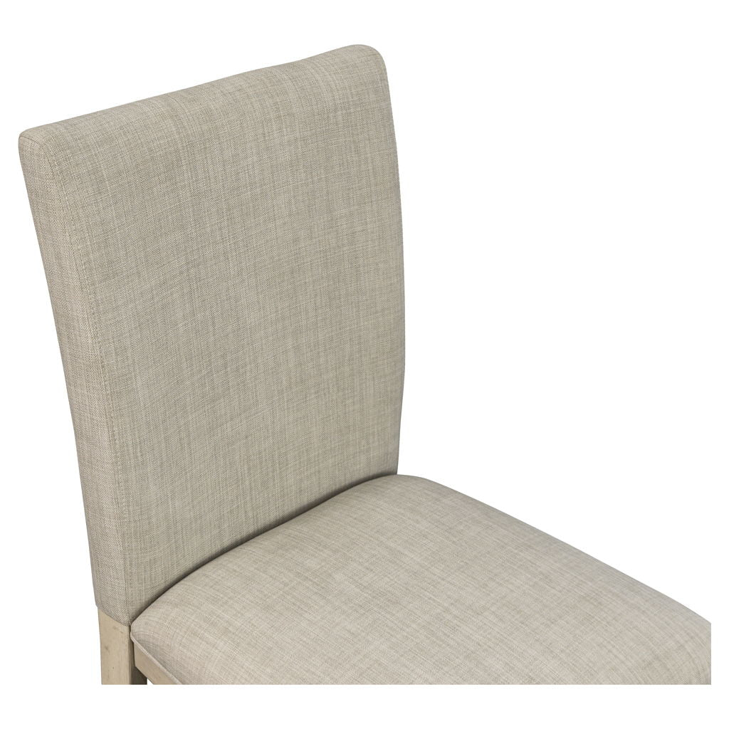 Fiona - Upholstered Dining Chair With Turned Wood Legs (Set of 2) - Light Gray