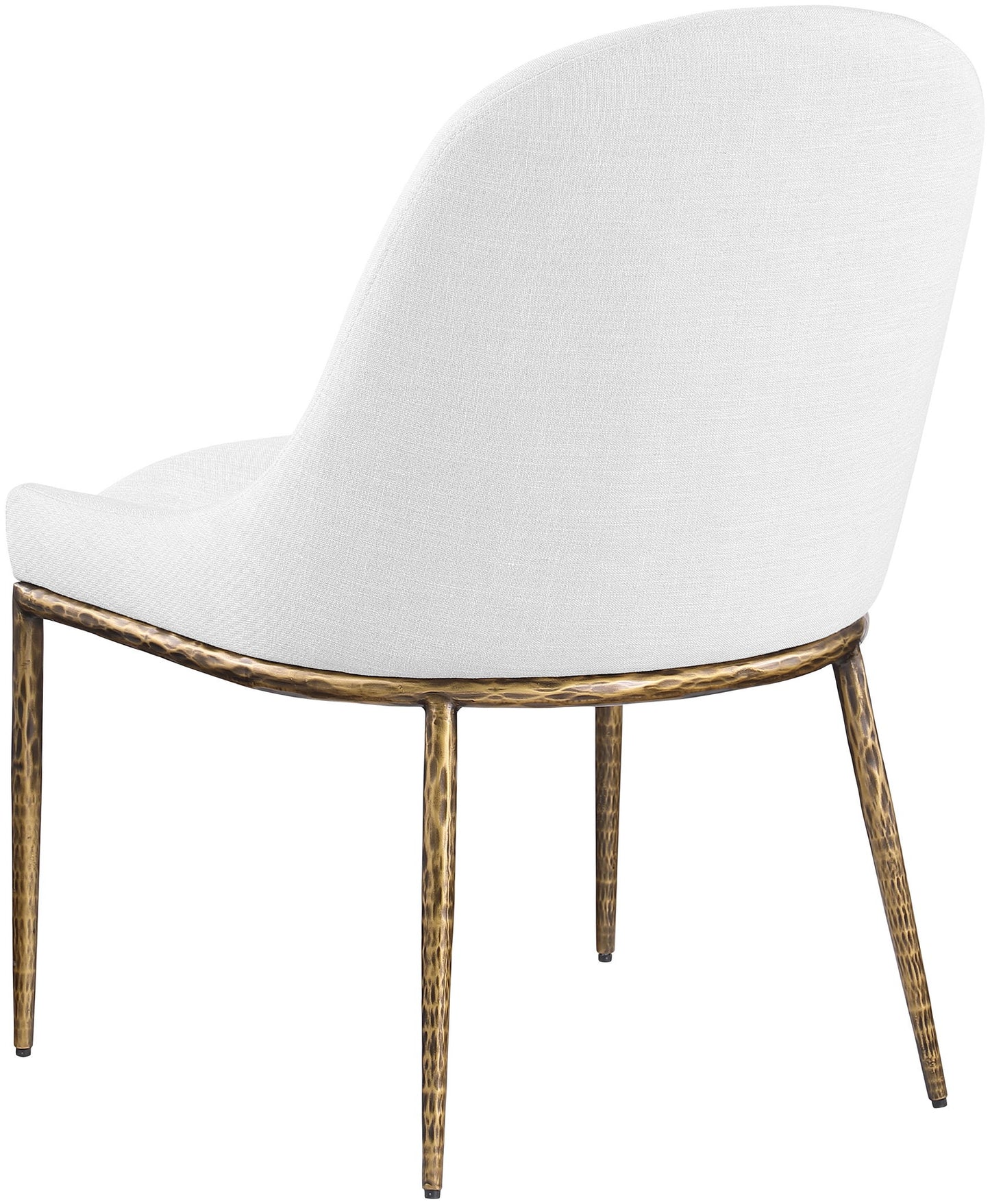 Ferro - Upholstered Dining Side Chair With Brushed Gold Legs