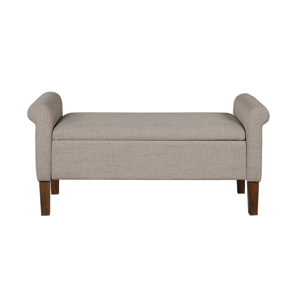 Aubrey - Upholstered Storage Bench - Cream
