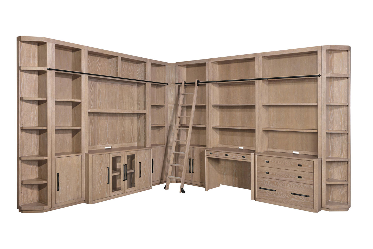 Breckenridge - Outside Corner Bookcase - Medium Brown