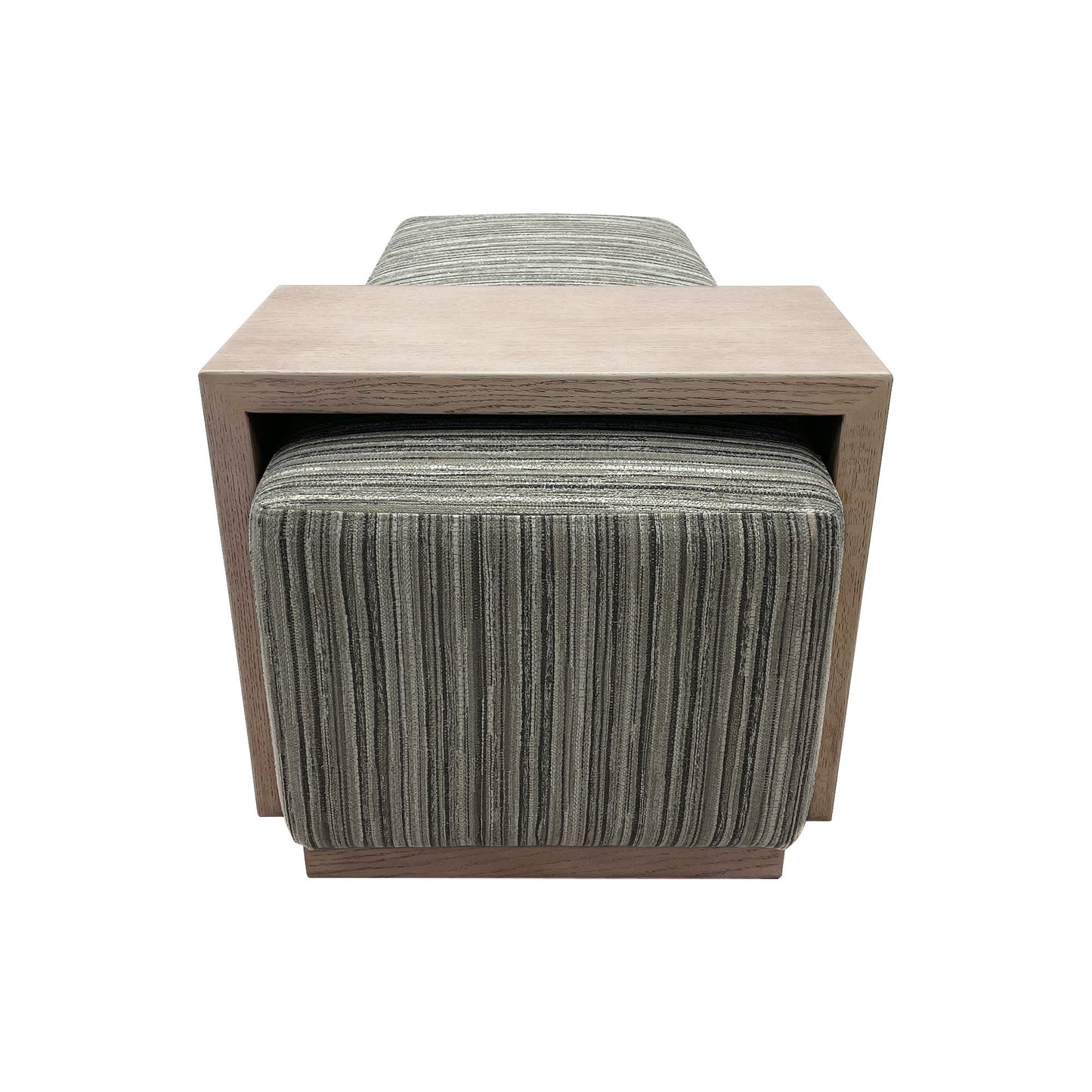 Peggy - Bench/Cocktail Ottoman With Table - Stripe / Multi