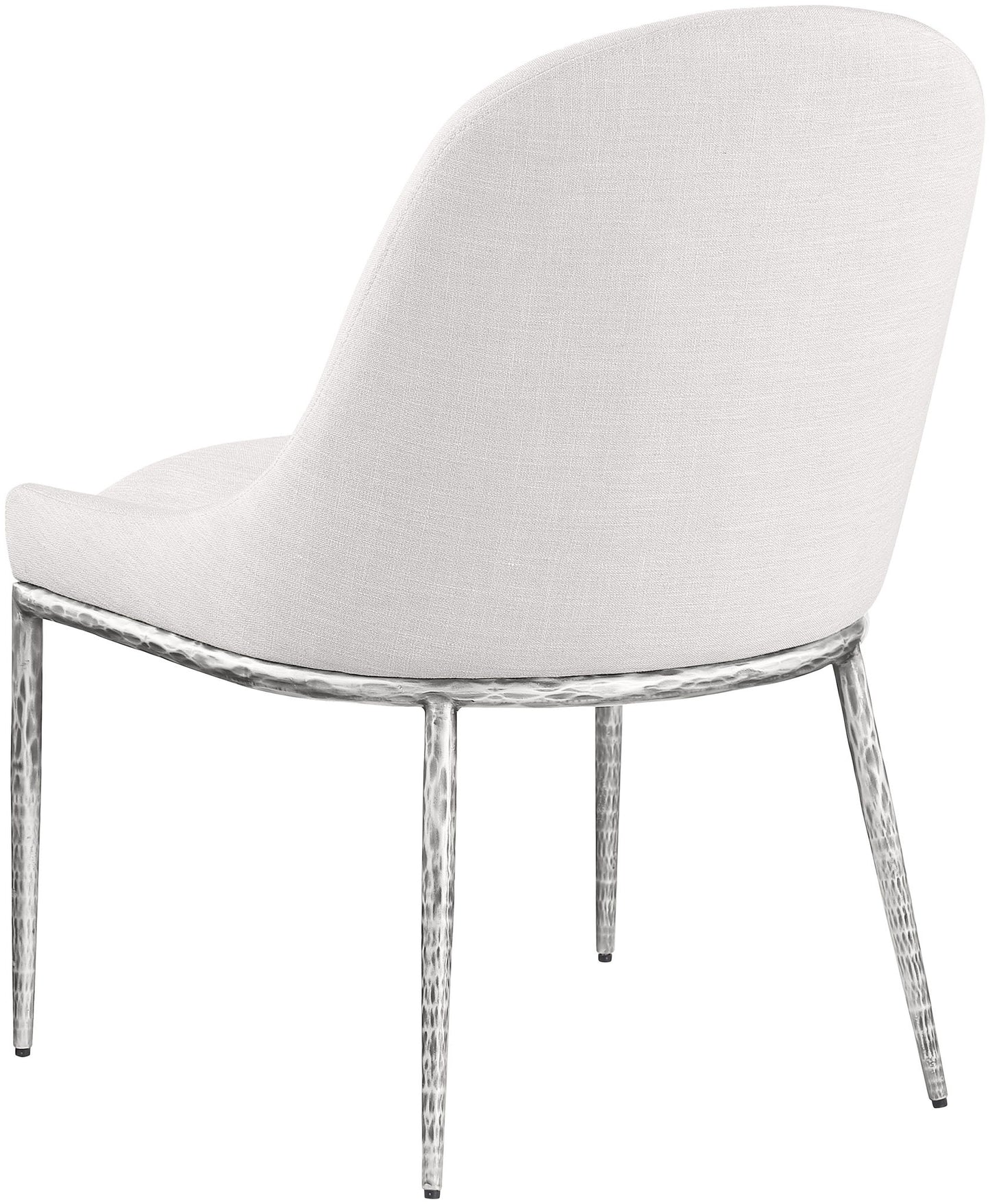 Ferro - Upholstered Dining Side Chair With Brushed Silver Legs