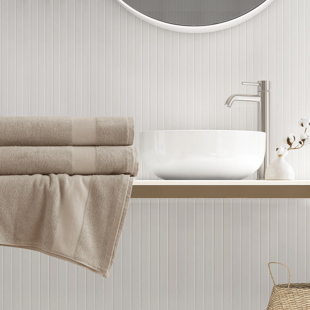 Premium Turkish Cotton 500GSM Plush 2 Piece XL Towel Set - Beige