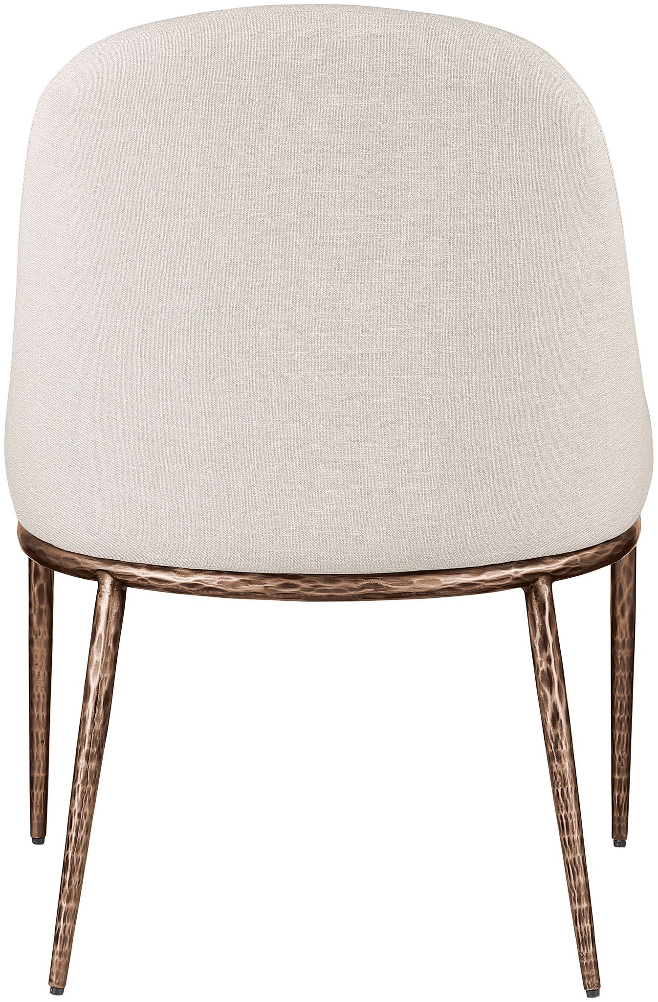 Ferro - Upholstered Dining Side Chair With Brushed Bronze Legs