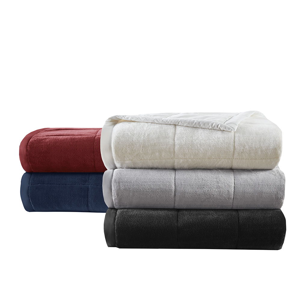 Coleman Reversible Down Alternative Blanket With HeiQ Smart Temp Treatment - Navy