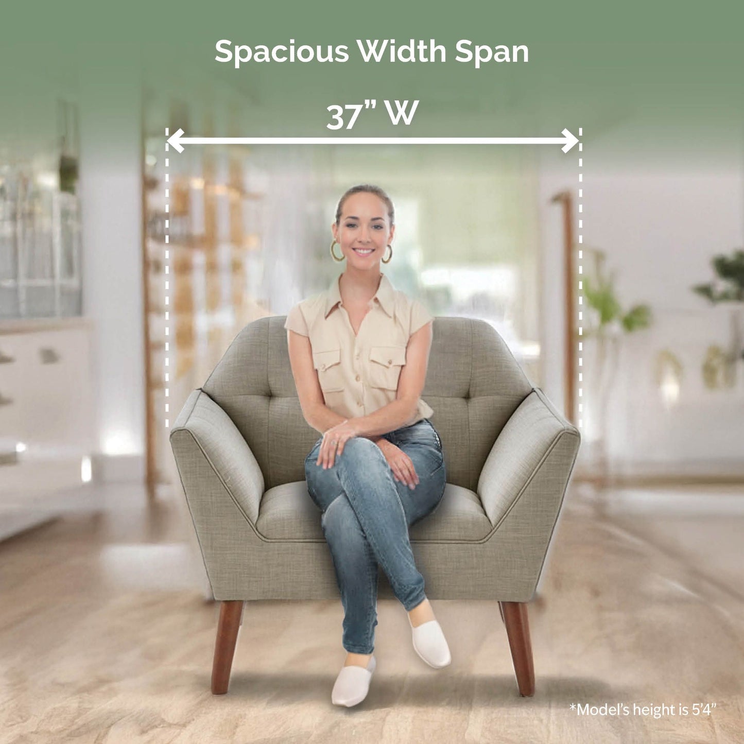 Newport - Wide Mid-Century Modern Lounge Chair (Set of 2) - Spice