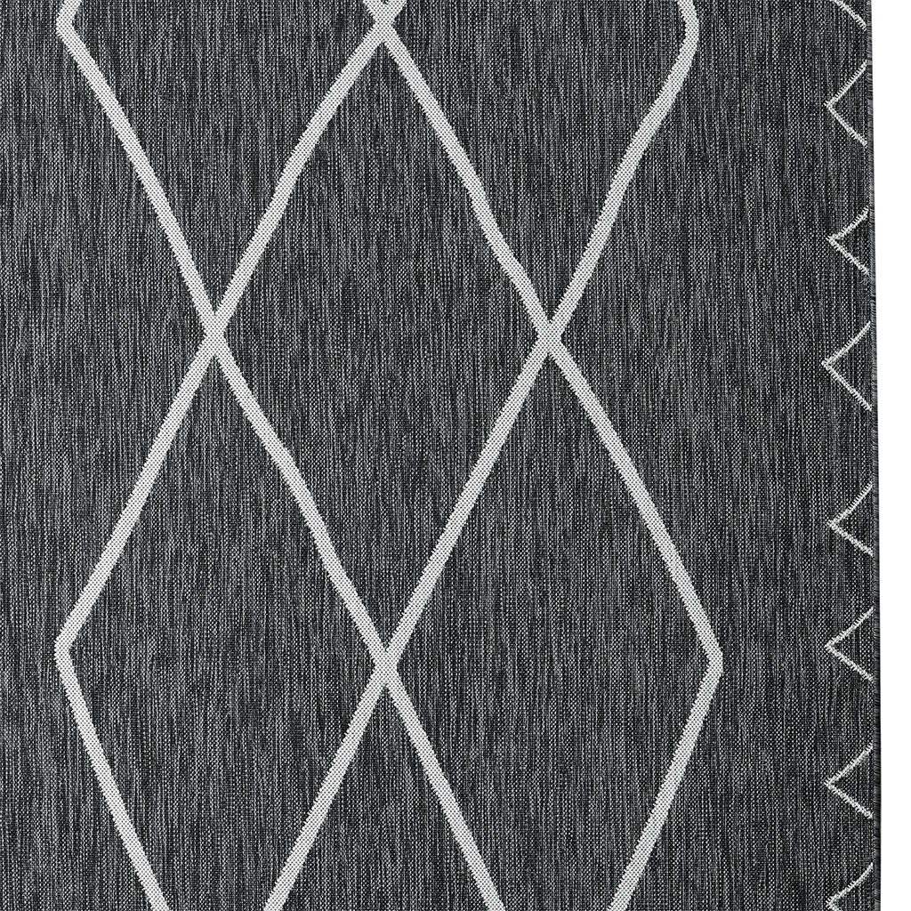 Darya - 8' X 10' Moroccan Indoor / Outdoor Rug - Gray / White
