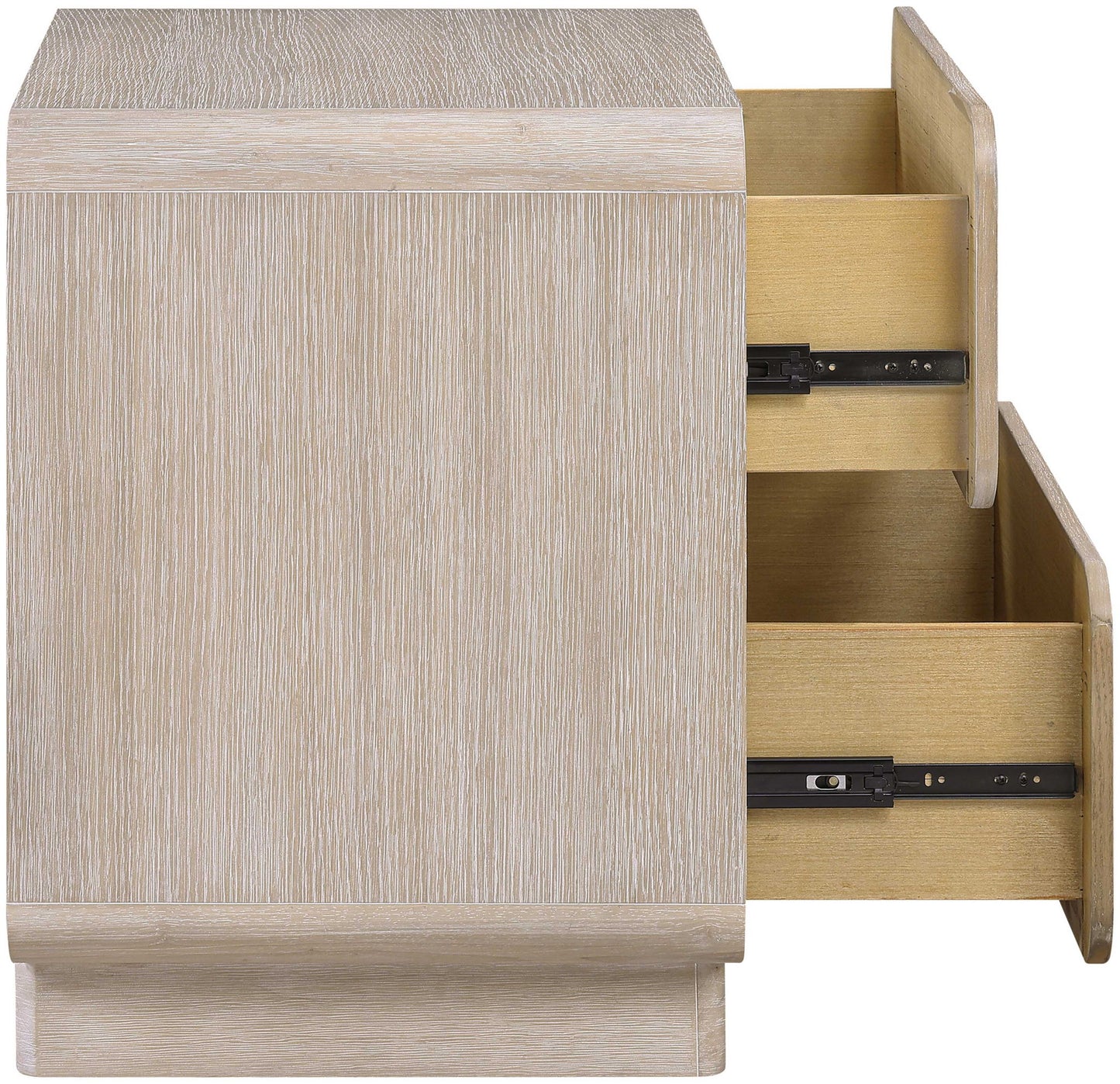 Adagio - Solid Wood And Oak Veneer Nightstand - Natural