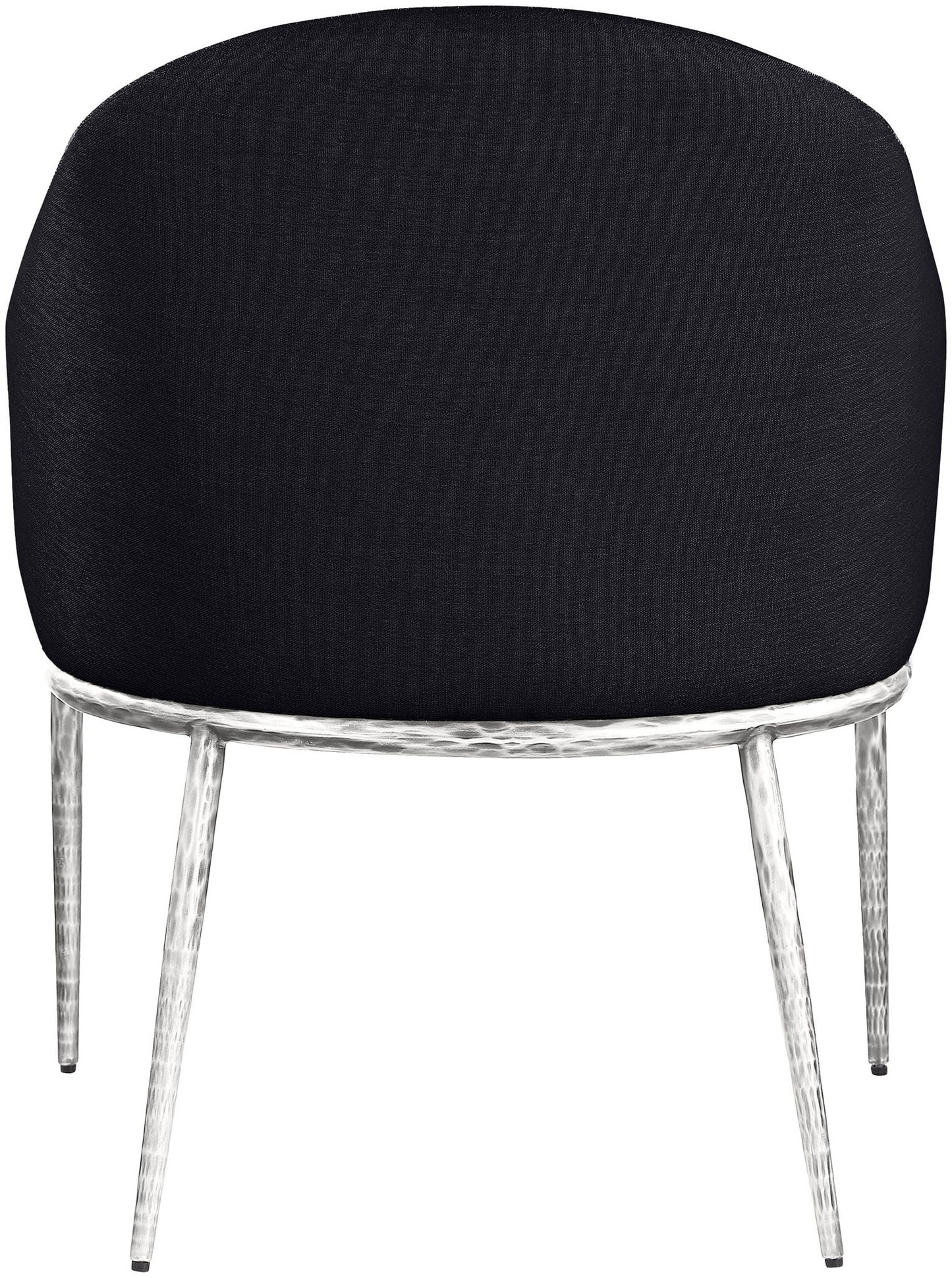 Ferro - Upholstered Dining Arm Chair With Brushed Silver Legs