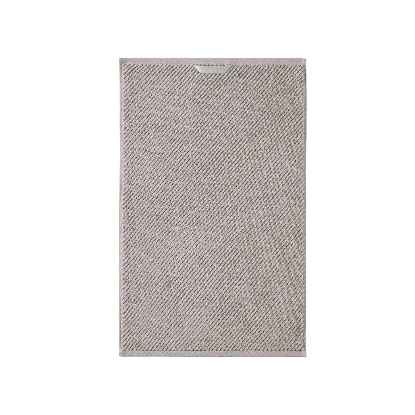 Diagonal Ribbed - 6 Piece Towels Set - Gray