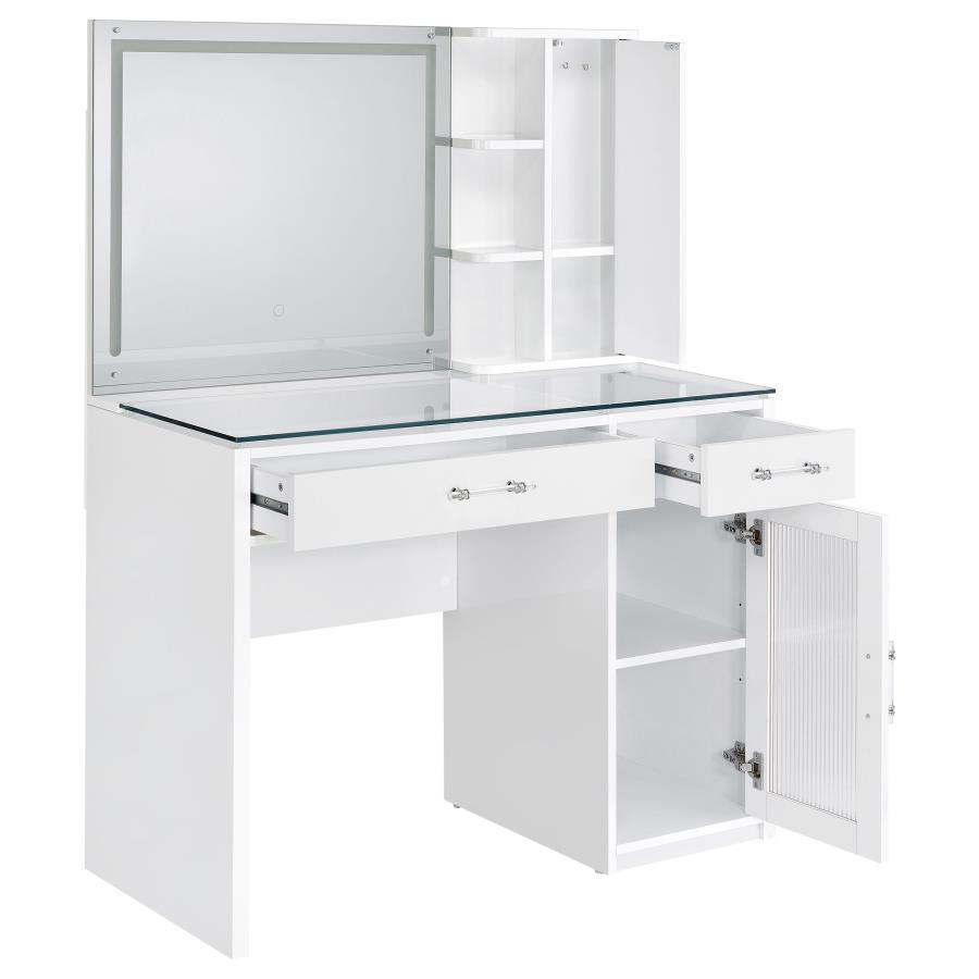 Flora - 2-Drawer Vanity Set With LED Mirror