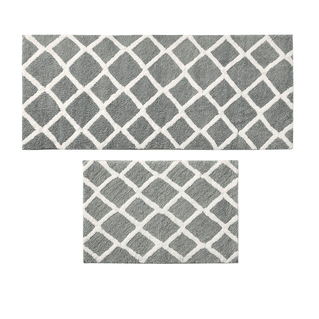 Bittman - 24" x 60" Reversible Bath Rug - Gray