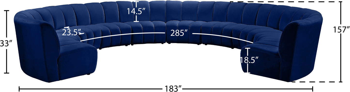 Infinity - 10 Piece Velvet Modular Sectional