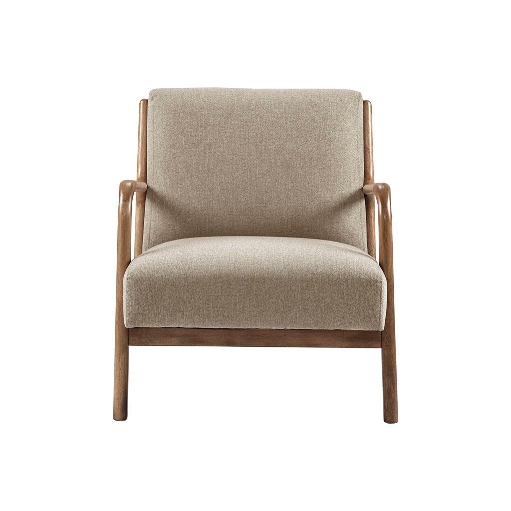 Novak - Mid-Century Modern Accent Armchair (Set of 2) - Taupe
