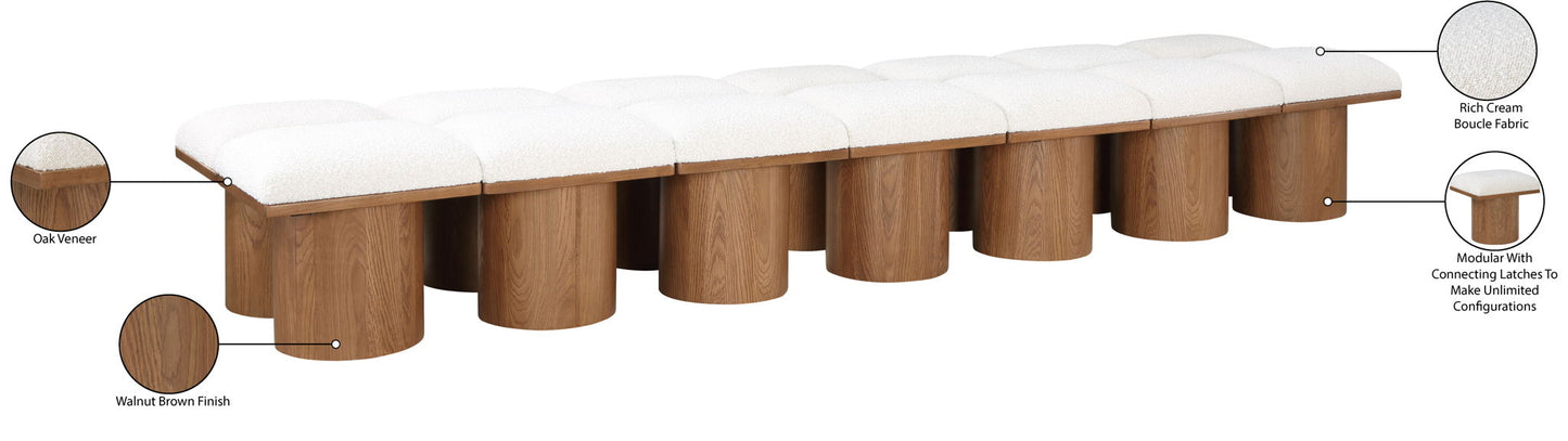 Pavilion - 14 Piece Modular Bench With Brown Base