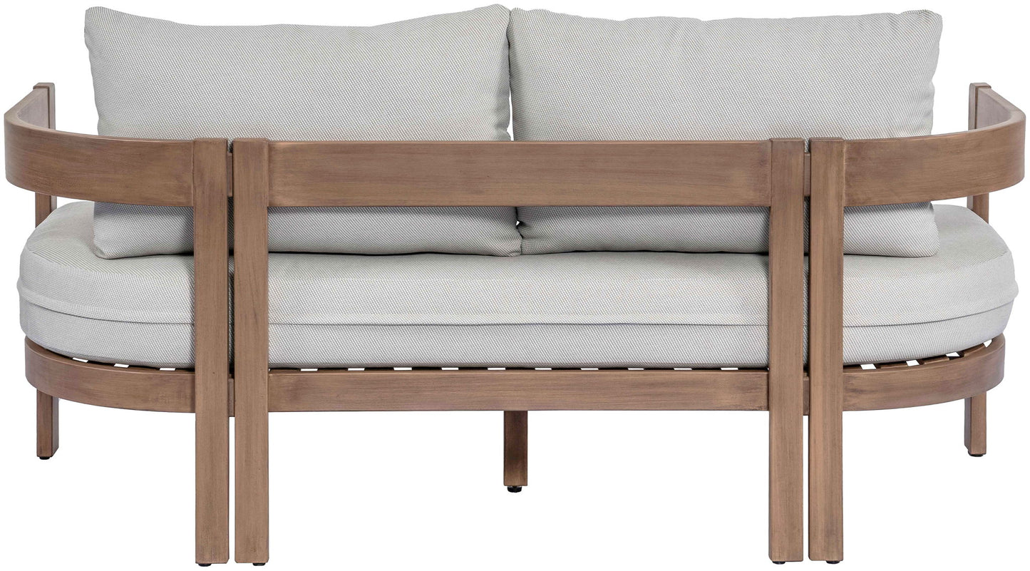 Newport - Water Resistant Fabric 65" Upholstered Outdoor Patio Loveseat