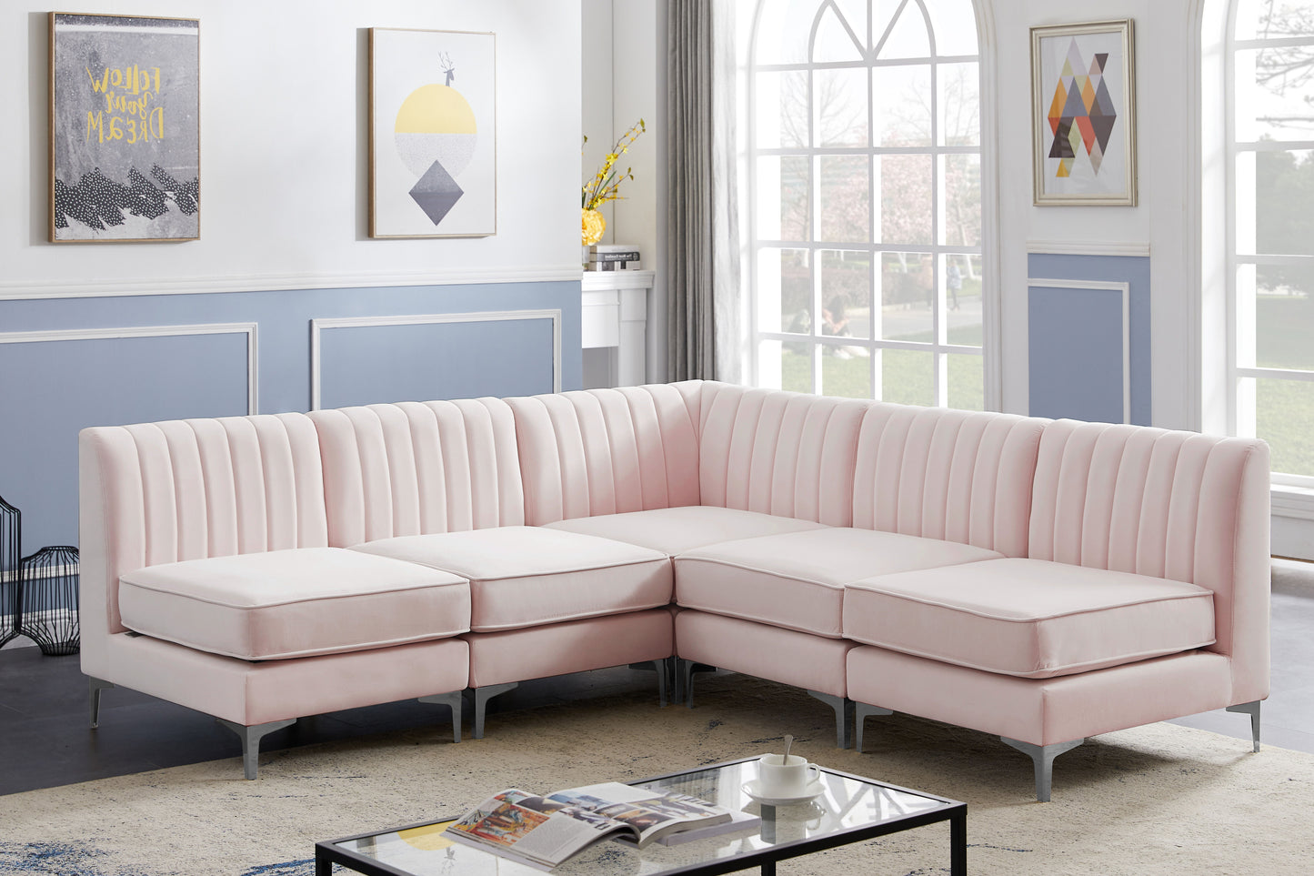 Alina - 5 Piece Armless Sectional
