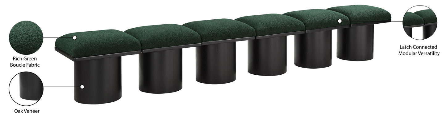 Pavilion - 6 Piece Modular Bench With Black Base