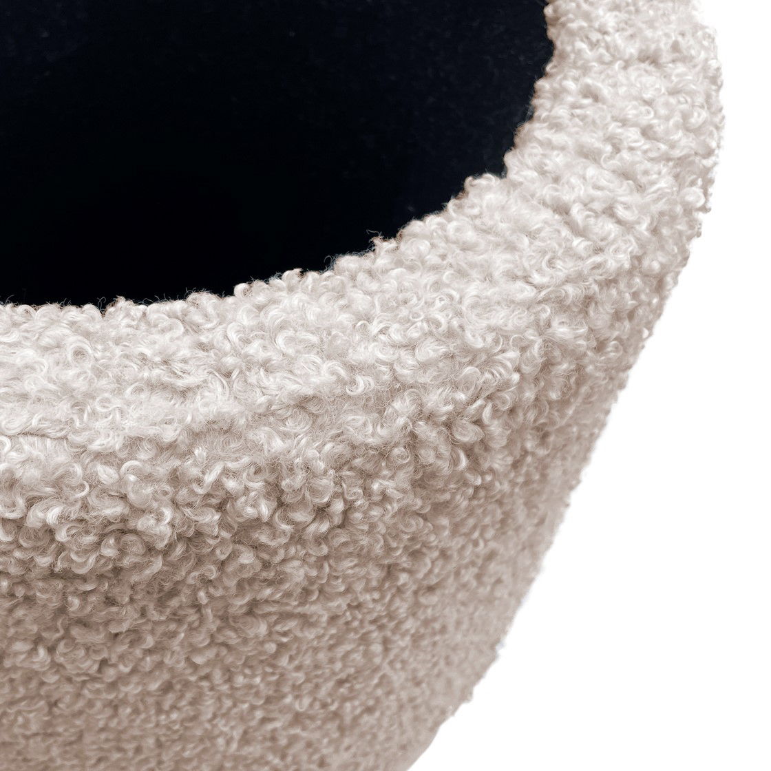 Tara - Round Storage Ottoman - Beige