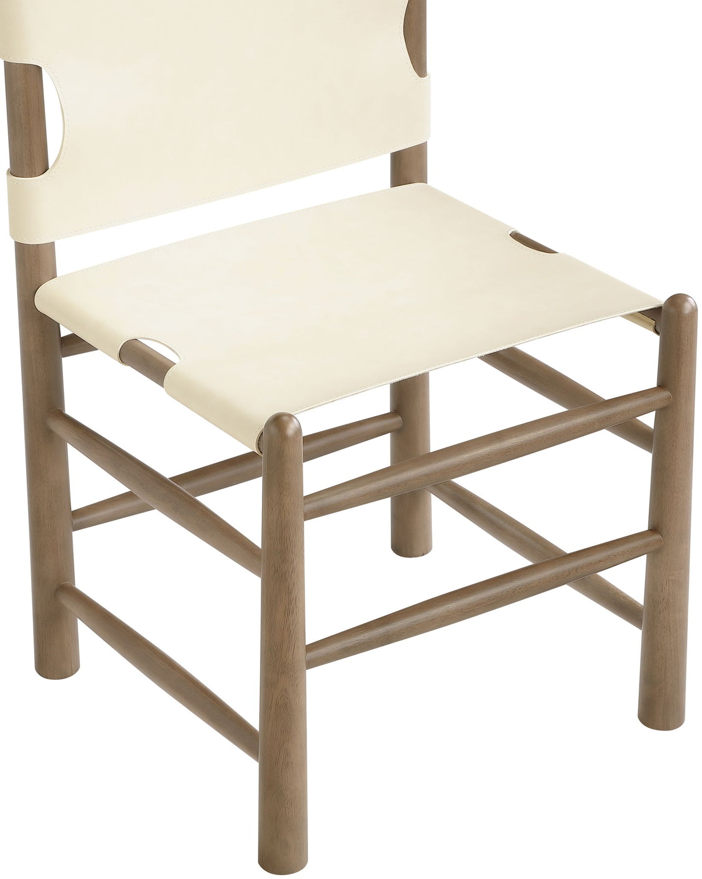 Santos - Vegan Leather Upholstered Dining Chair With Stained Brown Base (Set of 2)