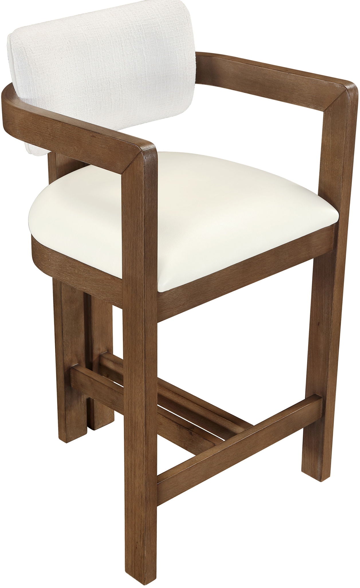 Ravina - Upholstered Counter Stool With Stained Brown Base