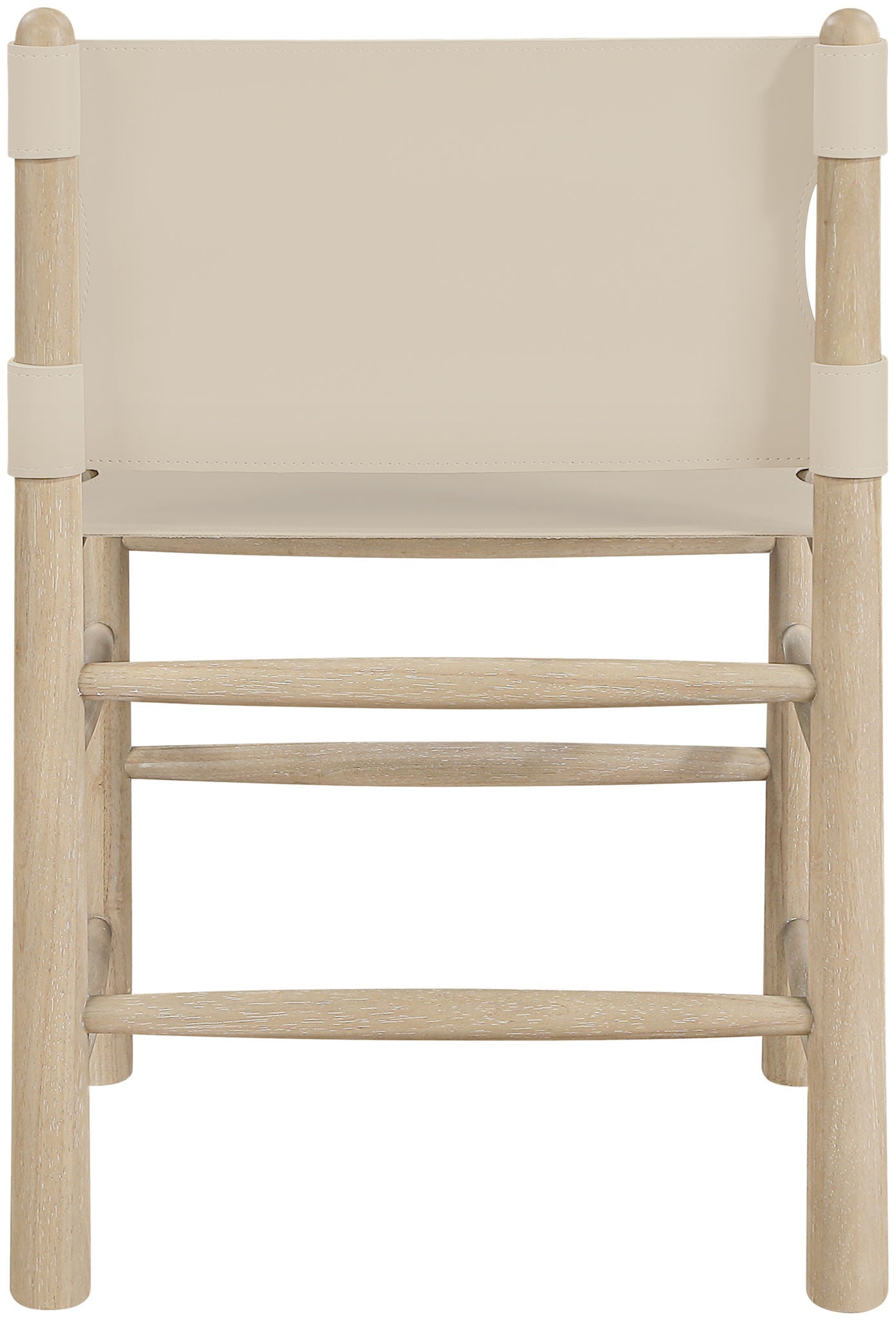 Santos - Vegan Leather Upholstered Dining Chair With Stained Natural Base (Set of 2)