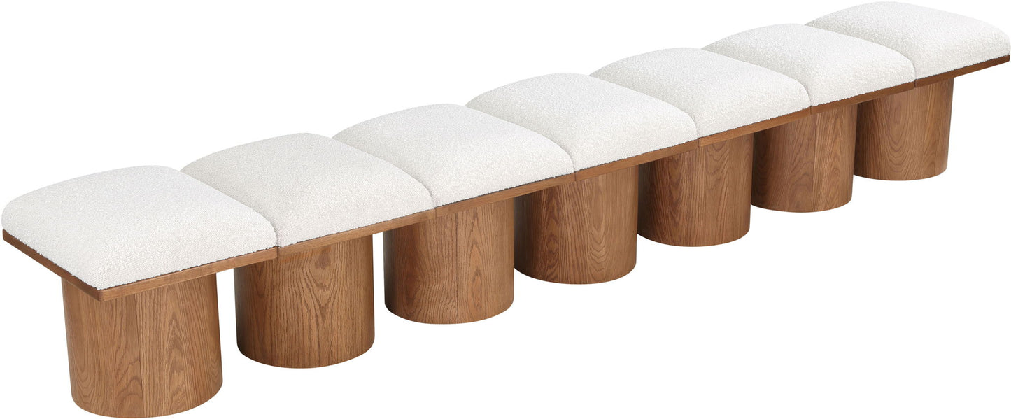 Pavilion - 7 Piece Modular Bench With Brown Base