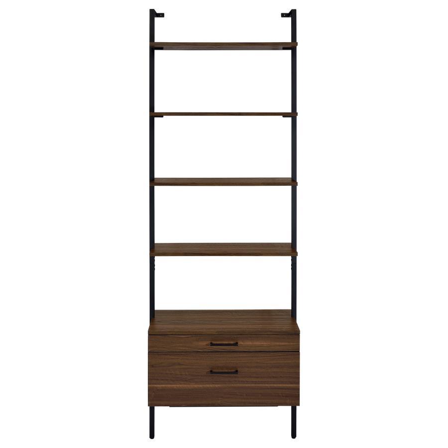 Owens - 3 Piece Wall Mounted Bookshelf Set - Walnut