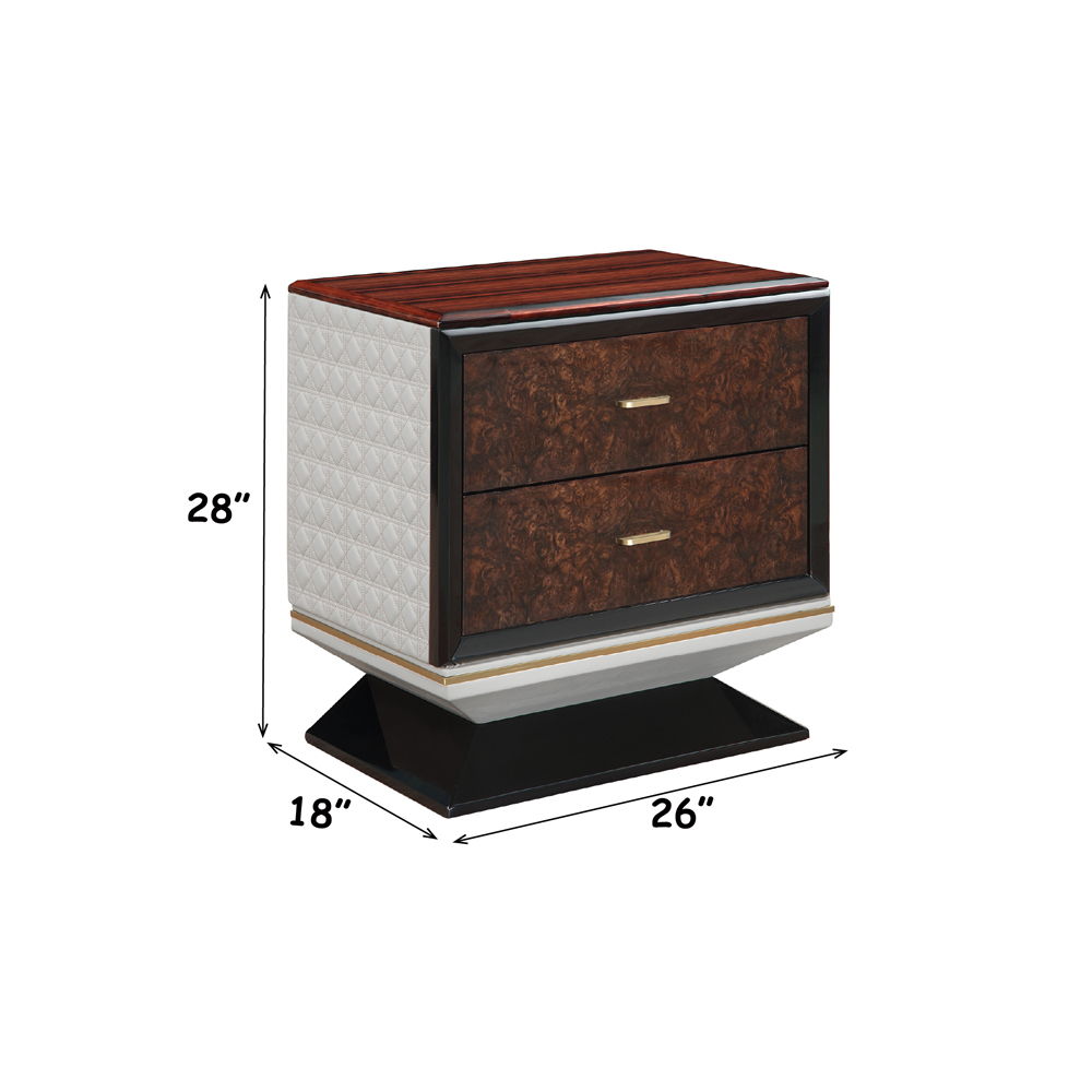 Jamonica - Nightstand With 2 Drawers - Dark Brown