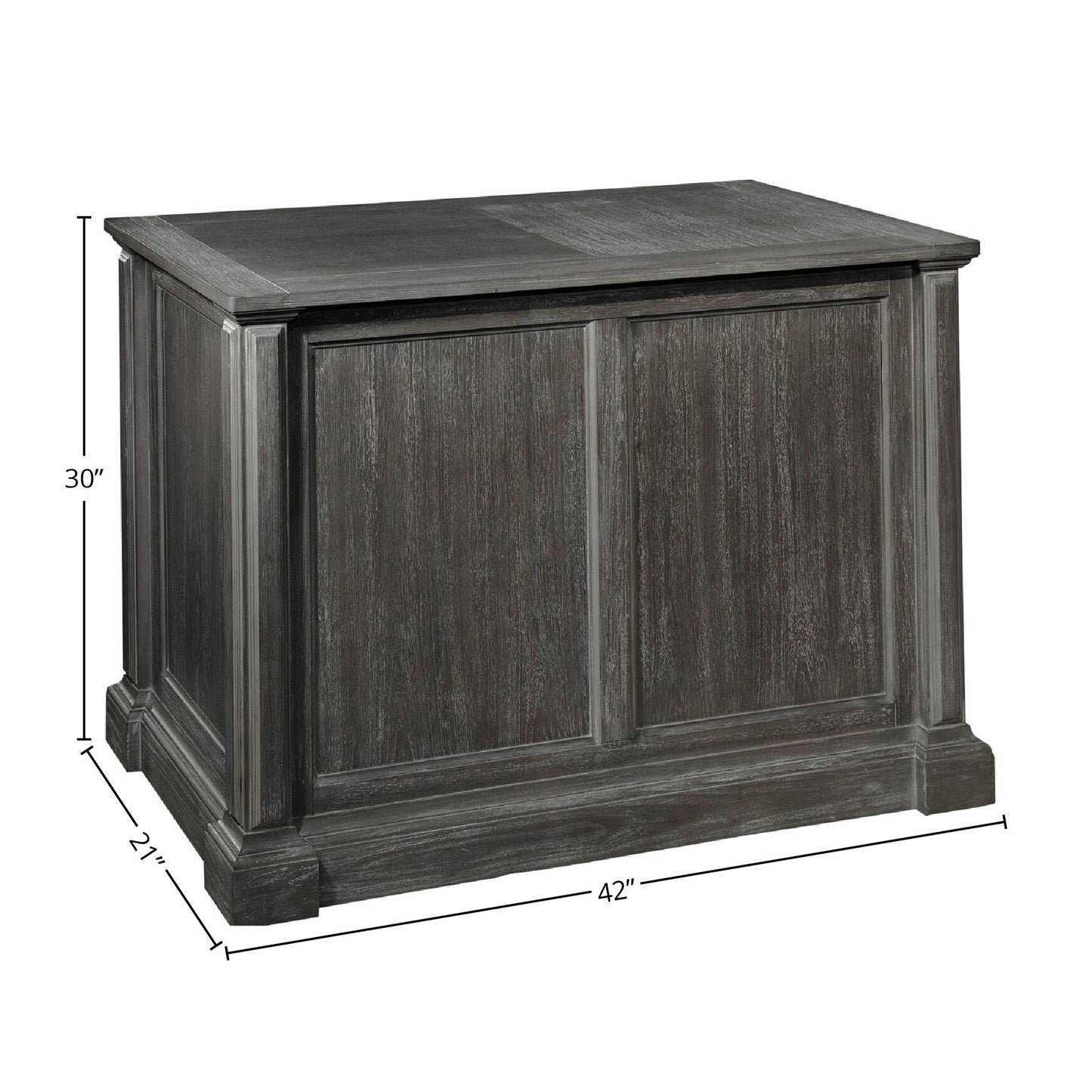 Gramercy Park - Writing Desk With Lateral File - Vintage Burnished Smoke