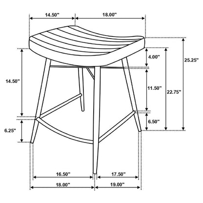 Bayu - Leather Upholstered Counter Stool (Set of 2)