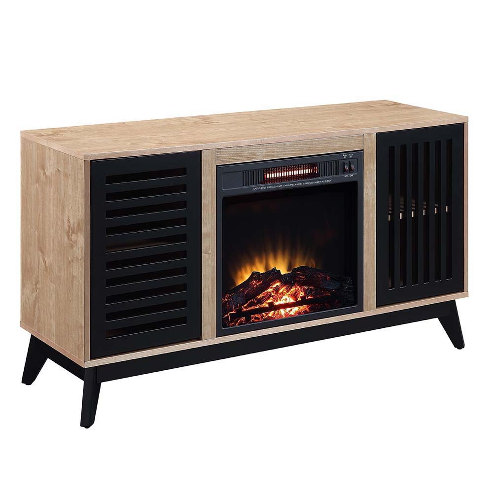 Gamaliel - Fireplace - Oak & Espresso Finish