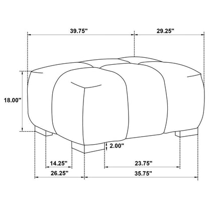 Octavia - Fabric Rectangular Upholstered Ottoman