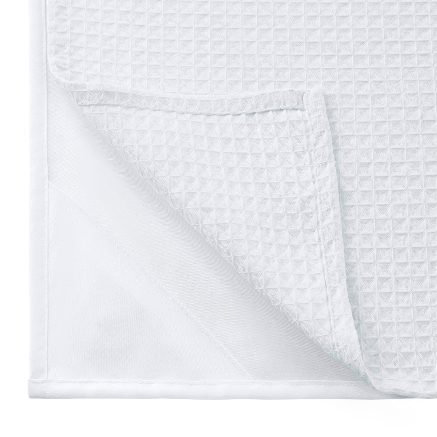Plain Weave - Luxury Shower Curtain Waffle - White