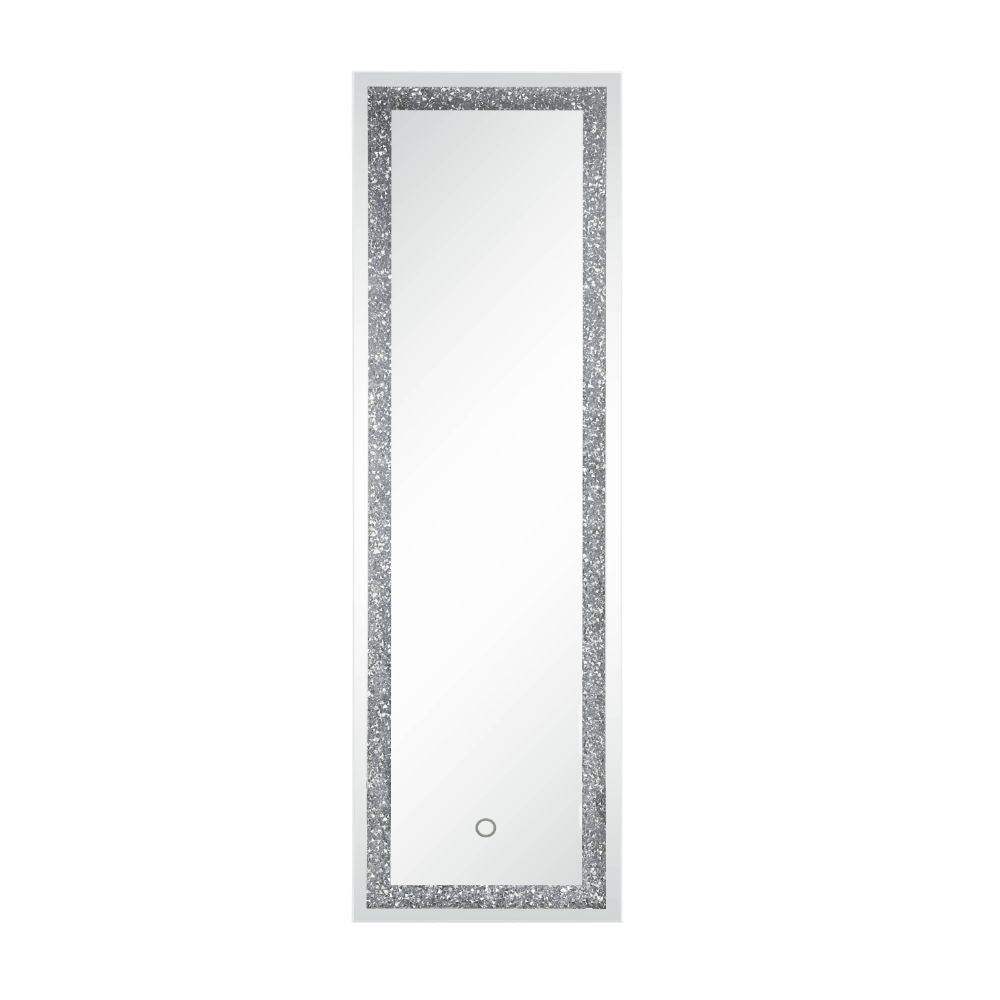 Noralie - Floor Mirror - Mirrored & Faux Diamonds - 60"