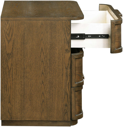 Tiberio - Oak Veneer And Solid Wood Nightstand