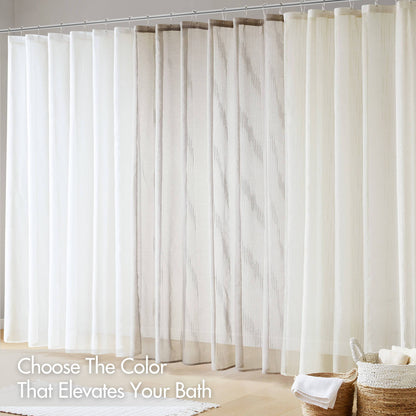 Anna - 72x84" Shower Curtain - Ivory