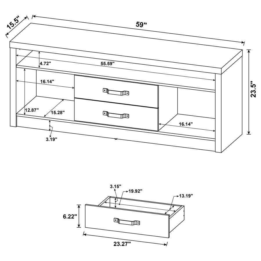 Burke - 3 Piece Entertainment Center - Gray Driftwood