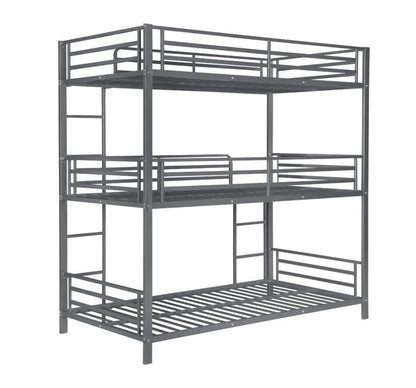 Maynard - Metal Twin Triple Bunk Bed - Gunmetal