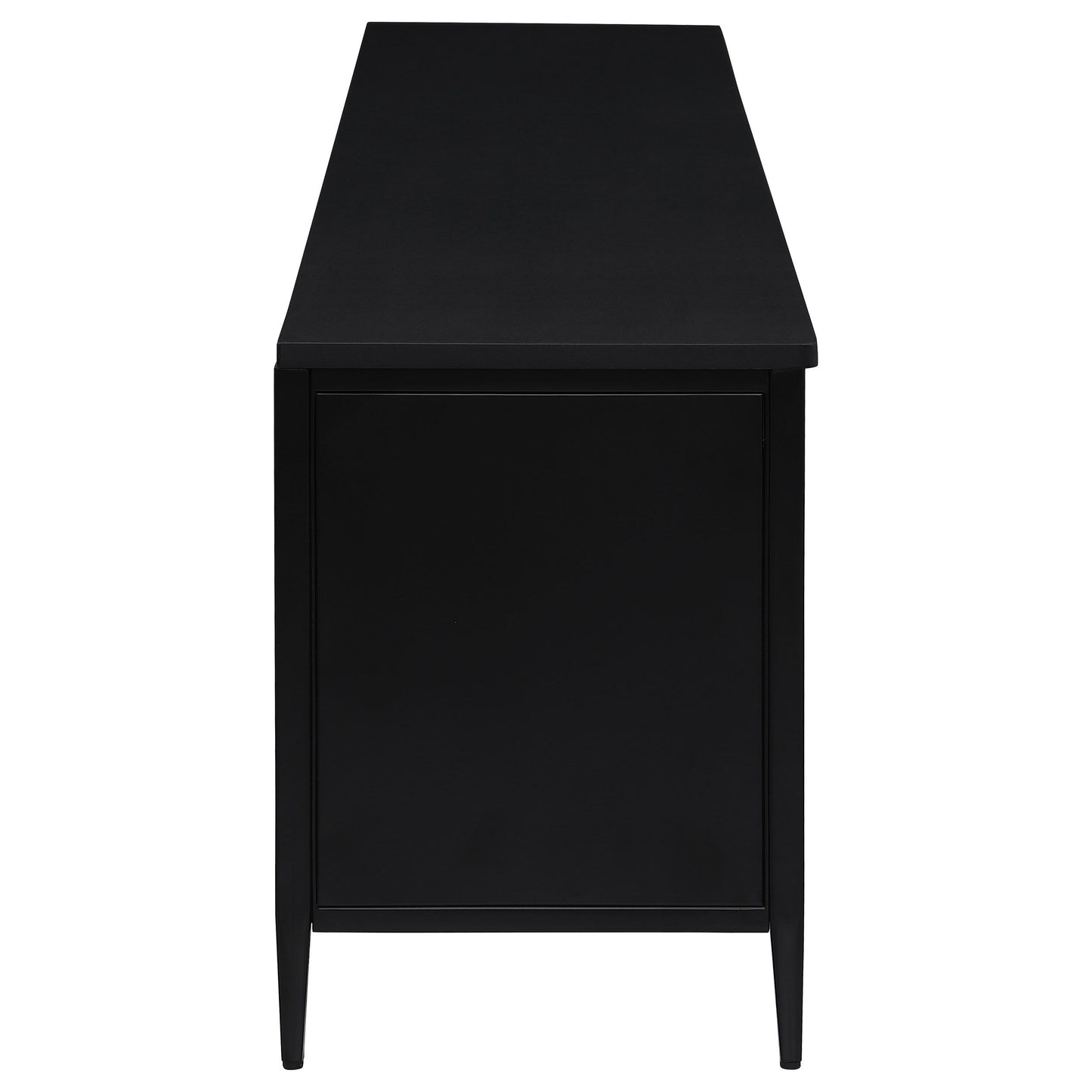 Amherst - 4-Door 78" Metal TV Stand Media Console - Black