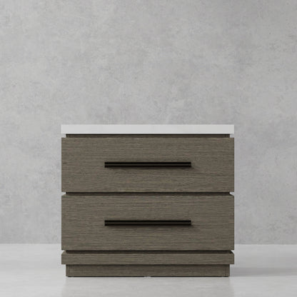 Pure Modern Bedroom - 2 Drawer Nightstand - Moonstone